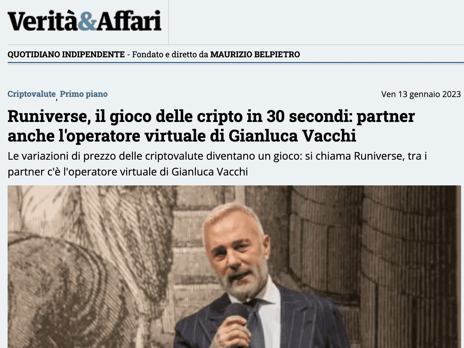 Runiverse, il gioco di scommesse cripto spinto da Gianluca Vacchi fa acqua  da tutte le parti (ANALISI COMPLETA)