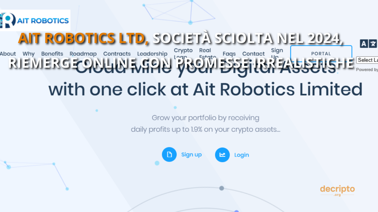 AIT Robotics Ltd: disbanded company used for crypto scams with impossible  ROI (ANALYSIS)